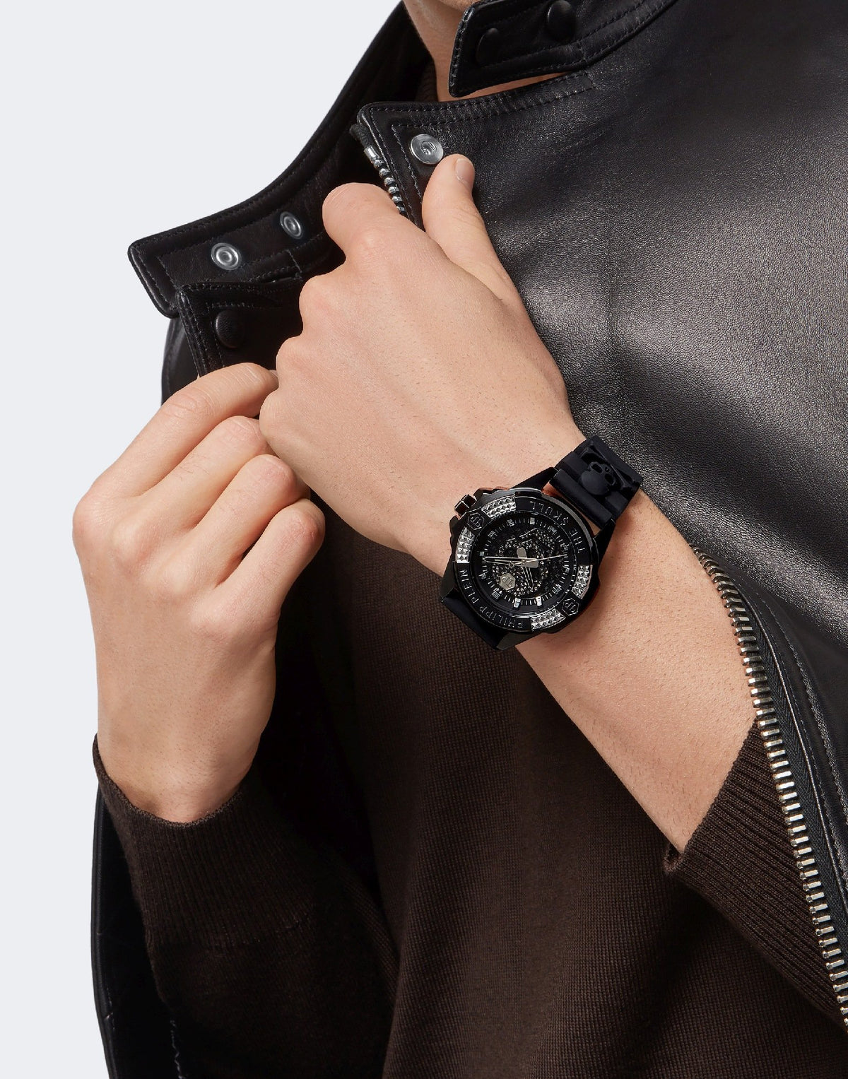 Philipp Plein Herrenuhr The $kull Titan Crystal Schwarz