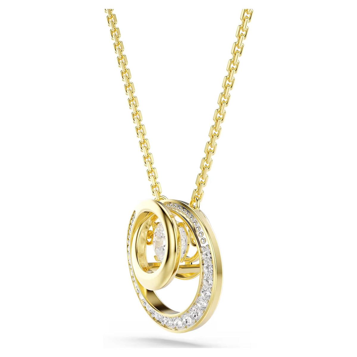 Swarovski Halskette Damen Hyperbola Weiß Goldfarben 5738248