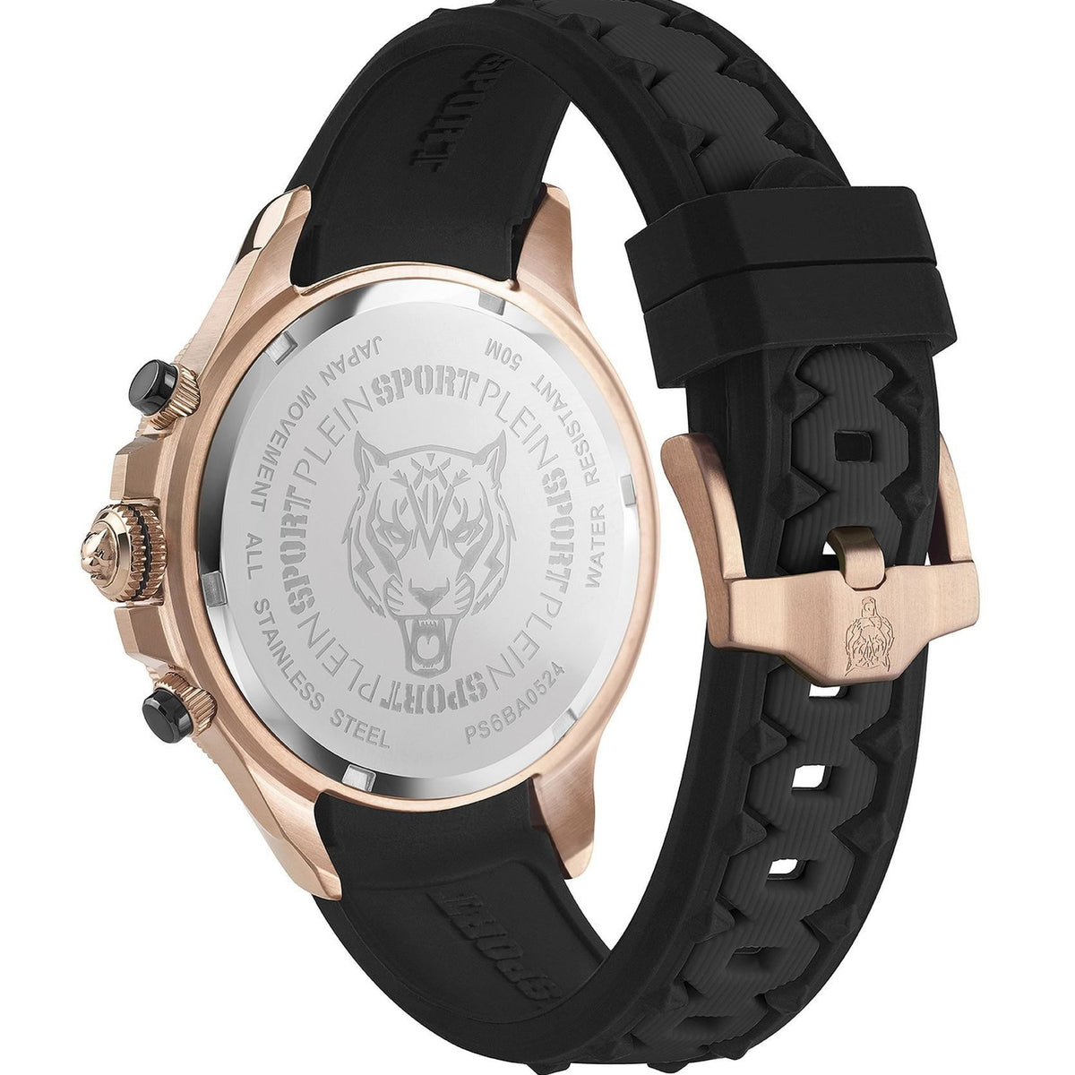 Plein Sport Herren Chronograph Warrior Tech PS6BA0624 Edelstahl 47,5 mm Schwarz