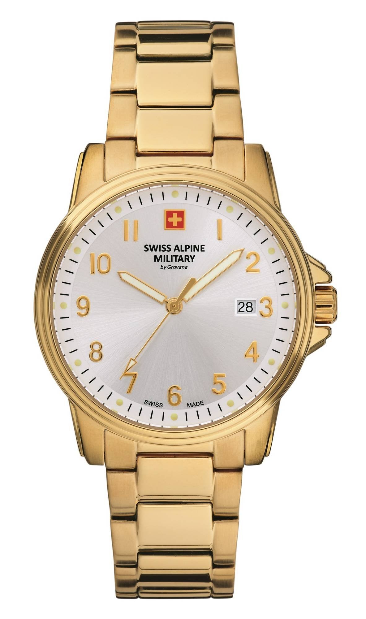 Swiss Alpine Military Herren Armbanduhr 40 mm Armband Edelstahl 7011.1112
