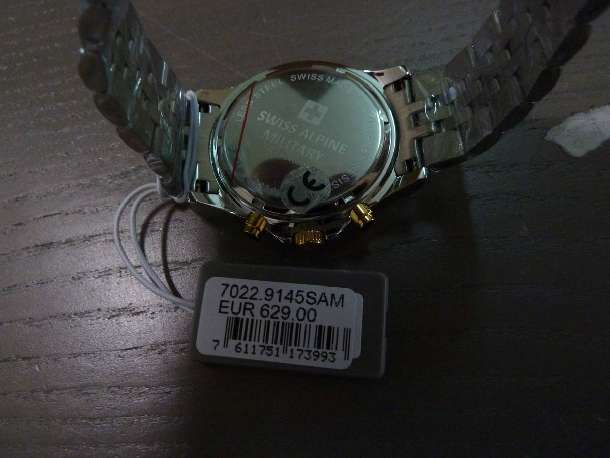 Swiss Alpine Military Herren Armbanduhr 42 mm Armband Edelstahl 7022.9145