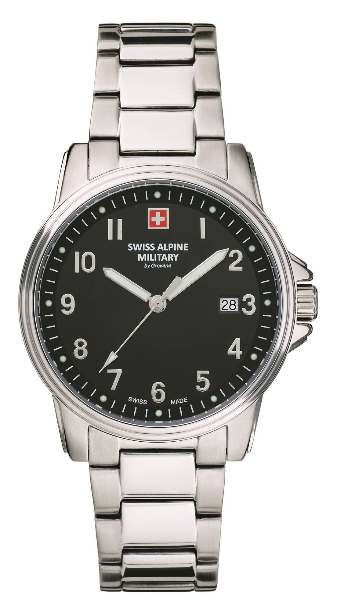 Swiss Alpine Military Herren Armbanduhr 40 mm Armband Edelstahl 7011.1137