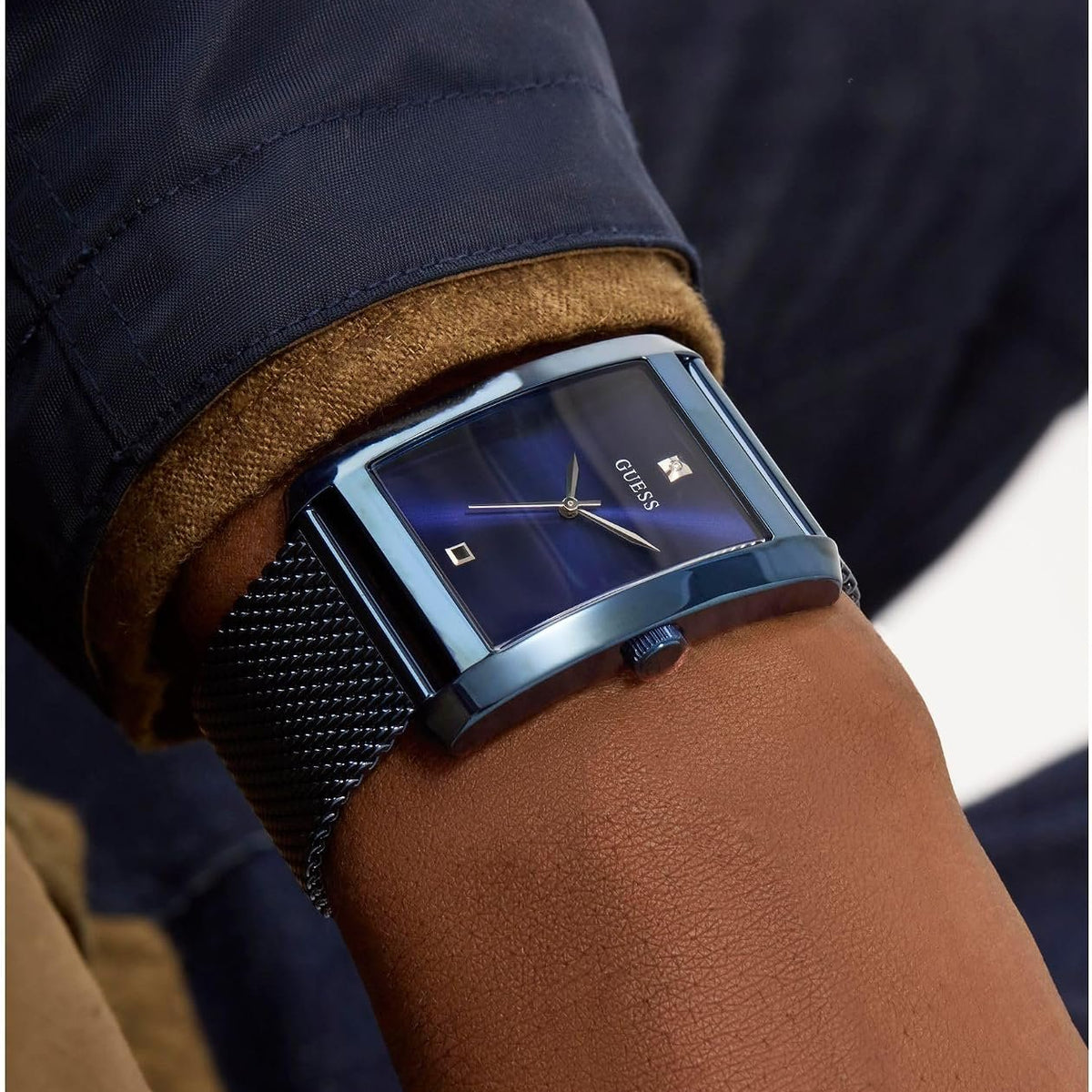 Guess Armbanduhr Herren Clyde Analog Blau GW0898G2