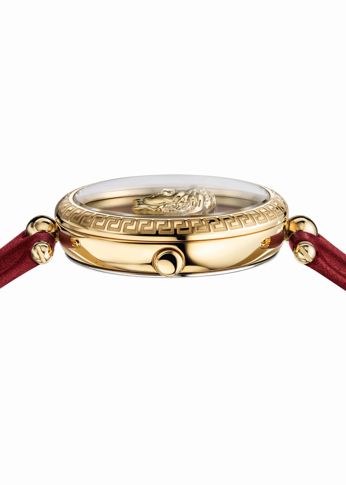 Versace Damenuhr Palazzo Empire Rot Leder Gold Stahlgehäuse 34mm VECQ00418