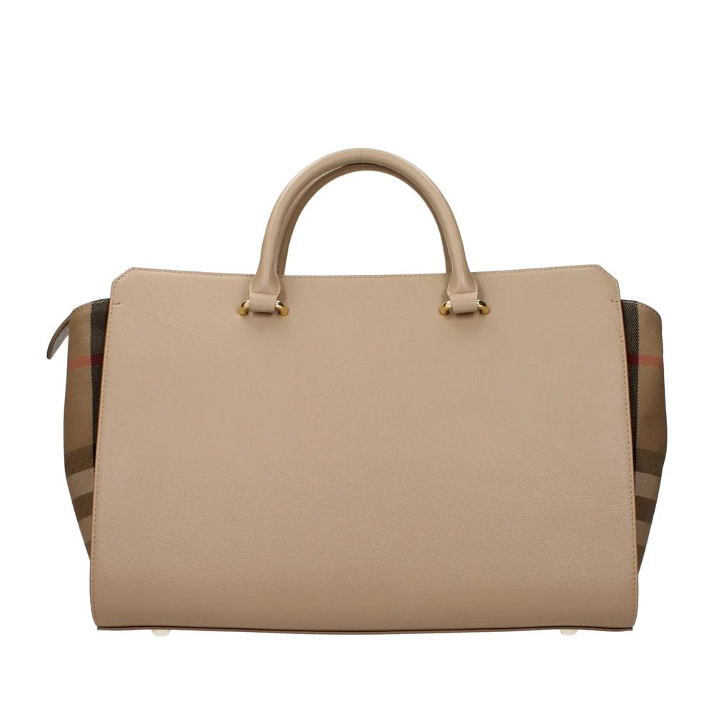Burberry Damen Henkeltasche Medium Banwell MX Leder Check Canvas Chestnut Beige 80844801
