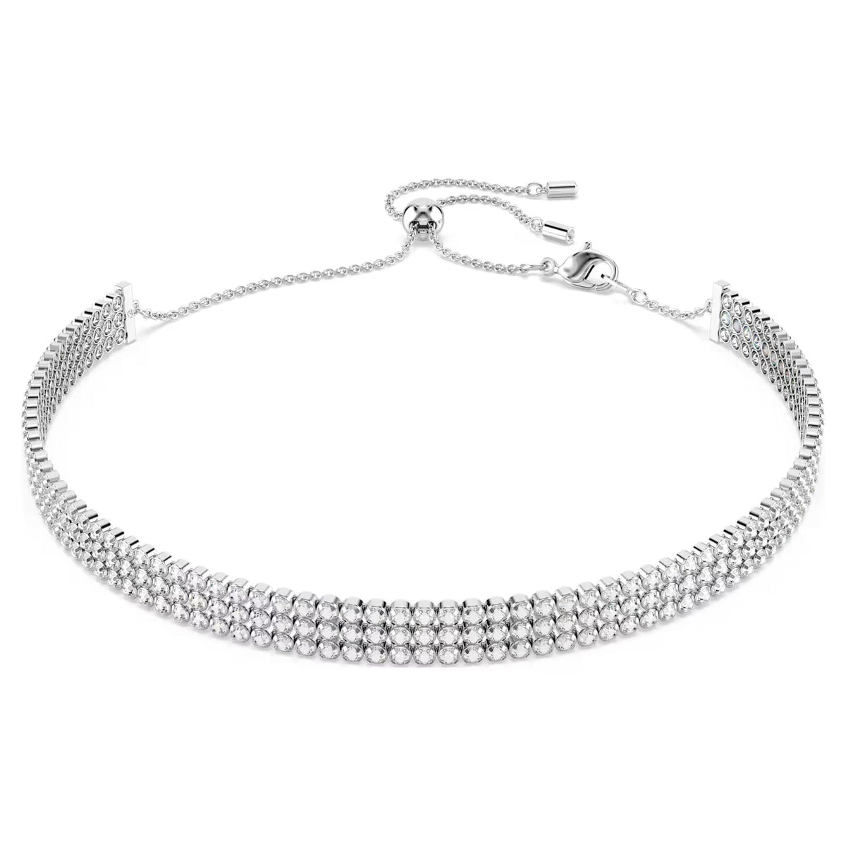 Swarovski Halskette Damen Matrix Tennis Choker Weiß rhodiniert 5685755
