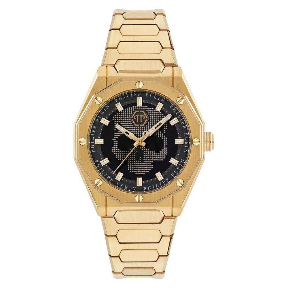 Philipp Plein Herrenuhr Plein Deluxe Goldfarben, Schwarz PWWGA0326