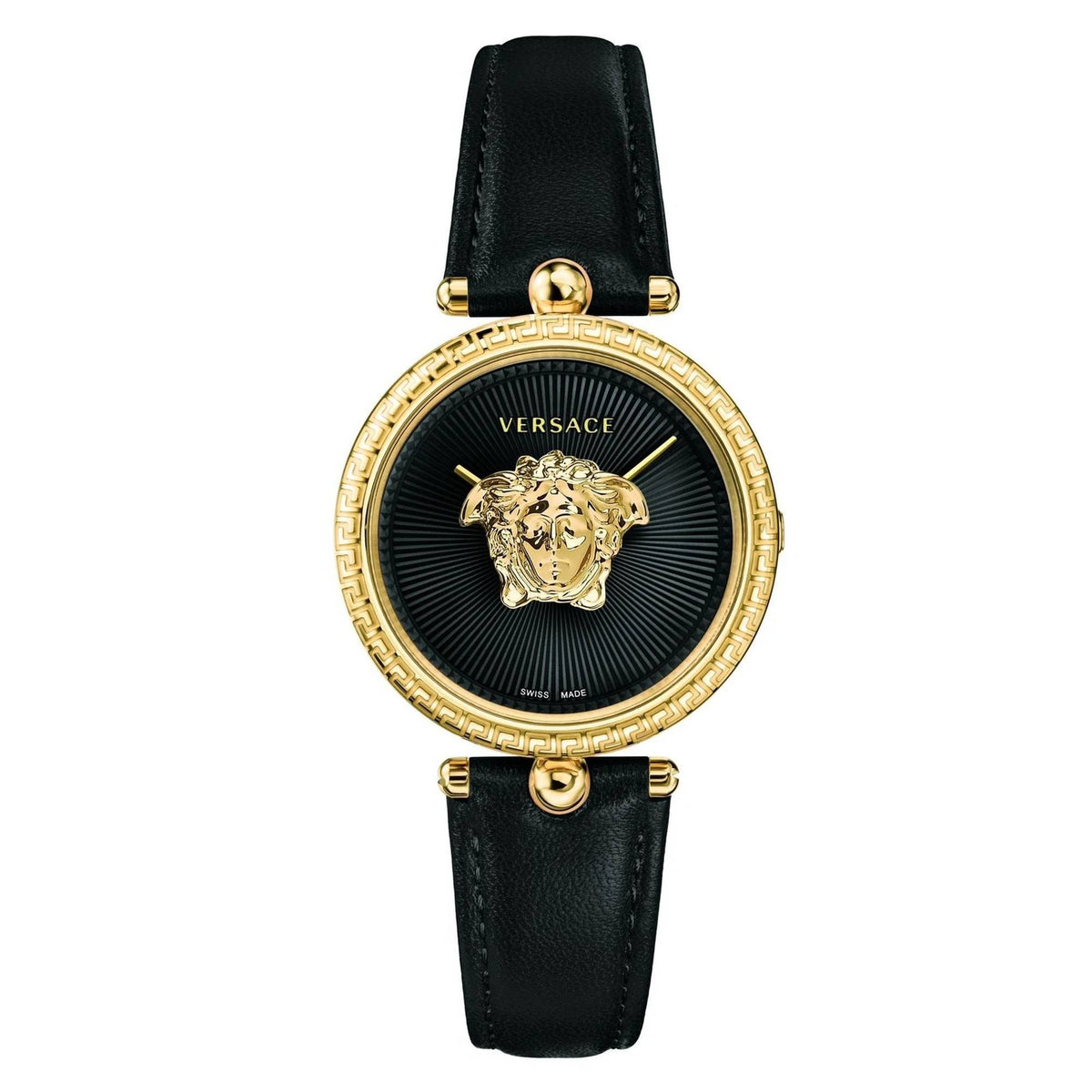 Versace Armbanduhr Damen Palazzo 34 mm Goldfarben Schwarz VECQ03225