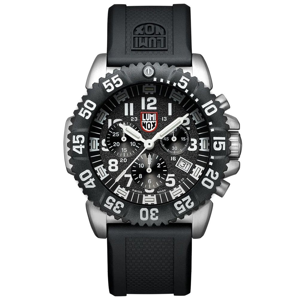 Luminox Herren Armbanduhr Navy SEAL Chronograph Schwarz XS.3181.F