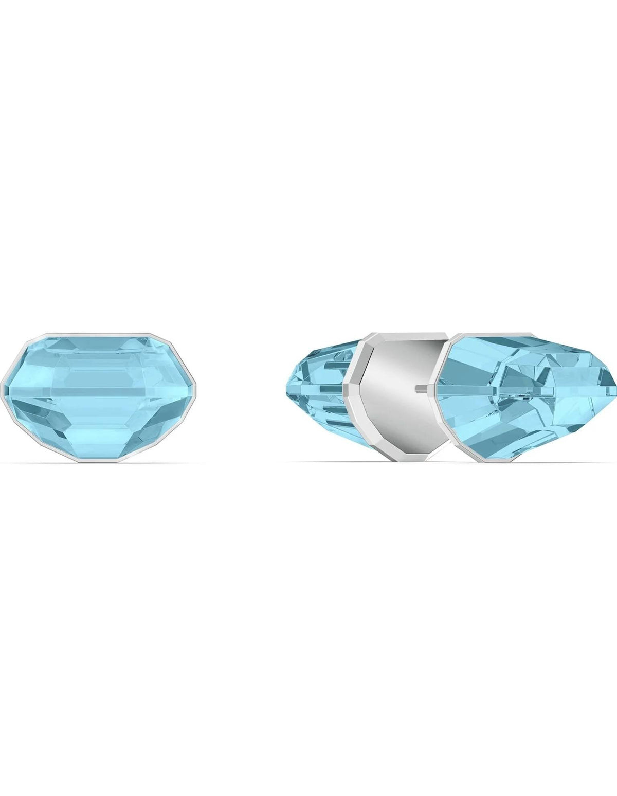Swarovski Lucent Einzelohrstecker in Blau mit Silberfarbenen-Legierungsschicht - Artikelnummer 5600255