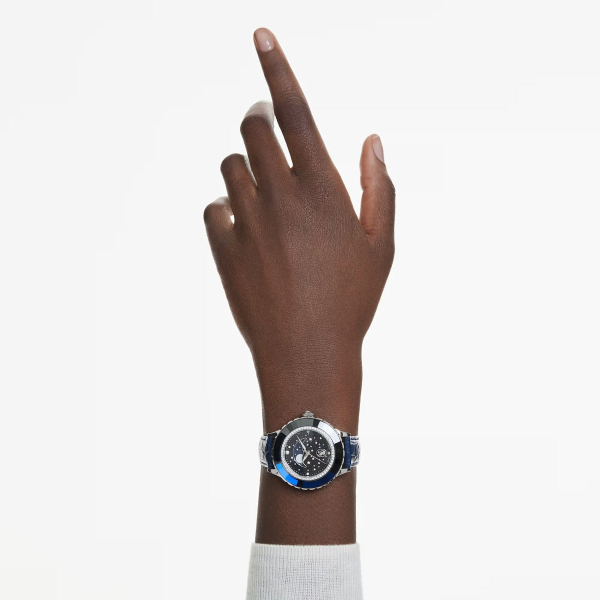 Swarovski Armbanduhr Damen Octea Moon blau Leder 5677494