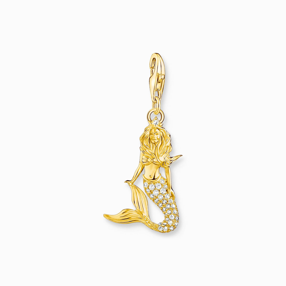 Thomas Sabo Charm-Anhänger Meerjungfrau 925er Sterlingsilber mit 750er Gelbgold-Vergoldung