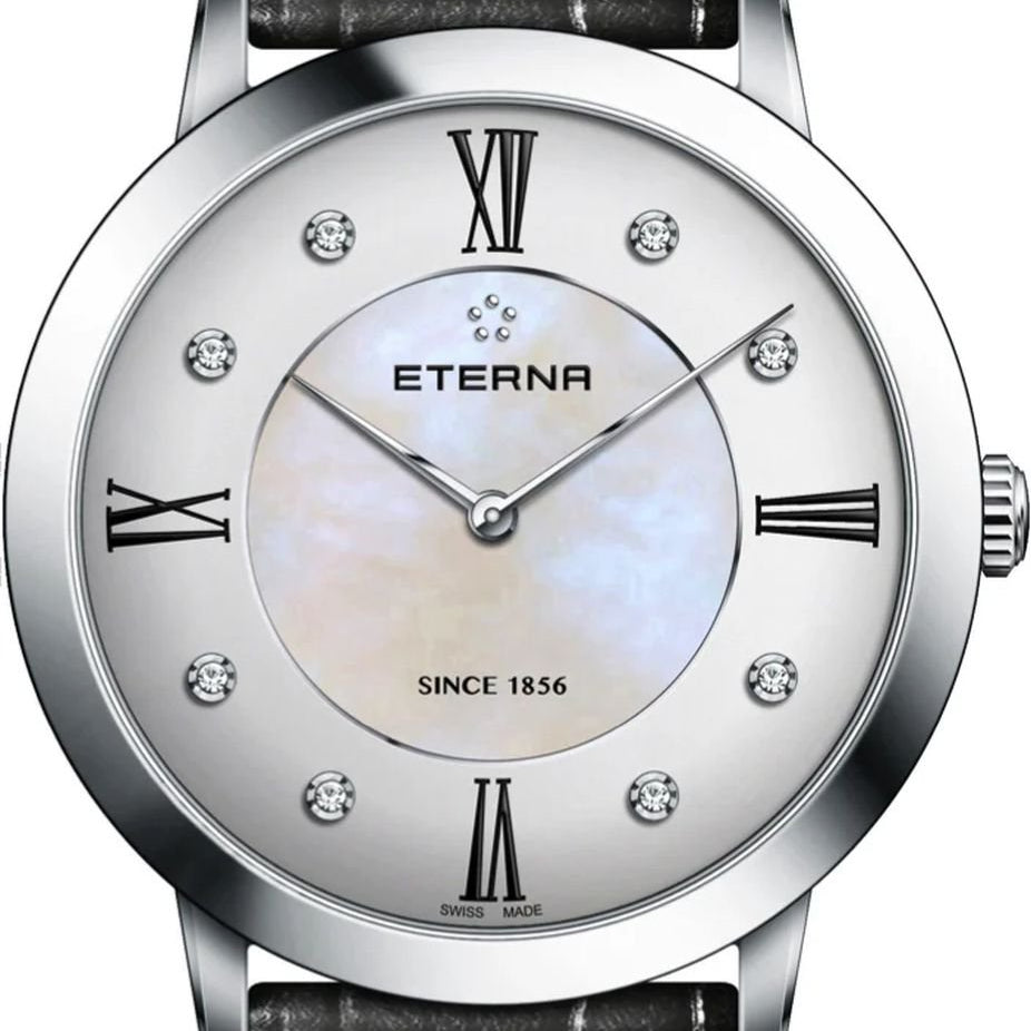 Eterna Armbanduhr Damen Quartz 40mm Silber Schwarz 2711.41.66.1394