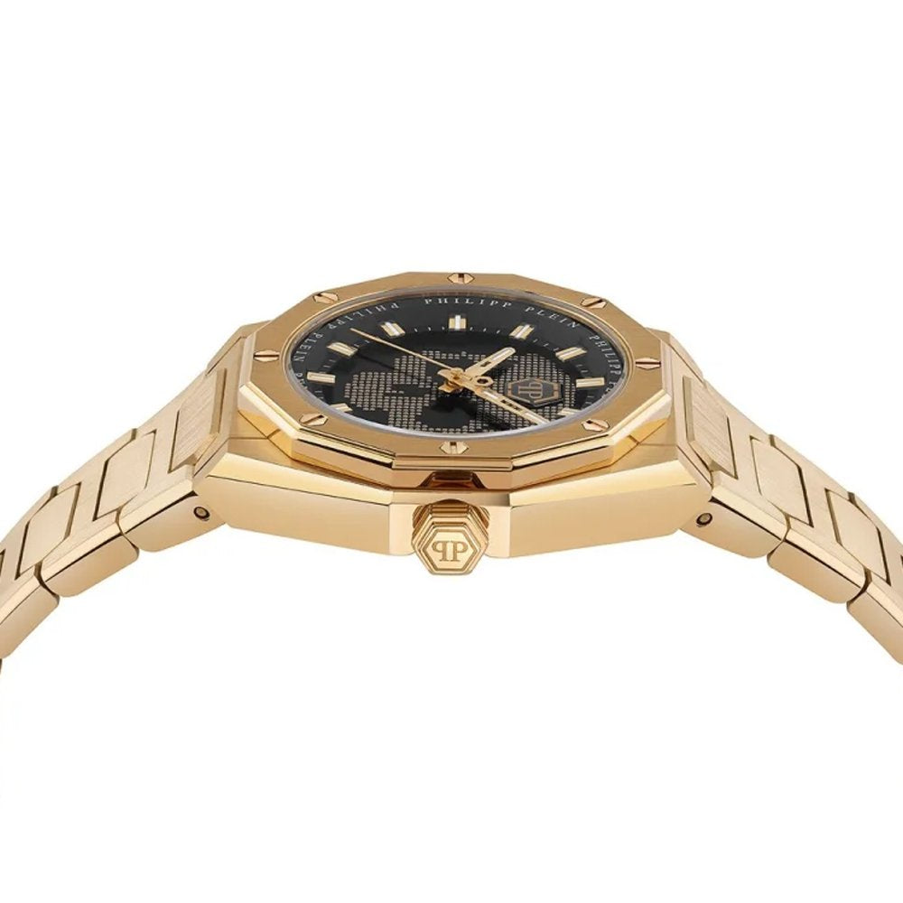 Philipp Plein Herrenuhr Plein Deluxe Goldfarben, Schwarz PWWGA0326