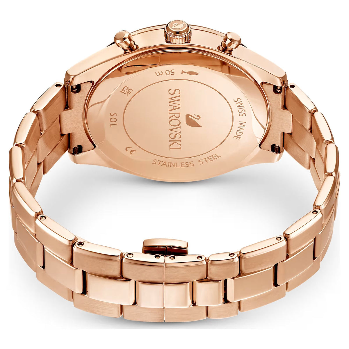 Swarovski Uhr Unisex Octea Lux Sport Chronograph 39 mm Roségold/Schwarz 5610478