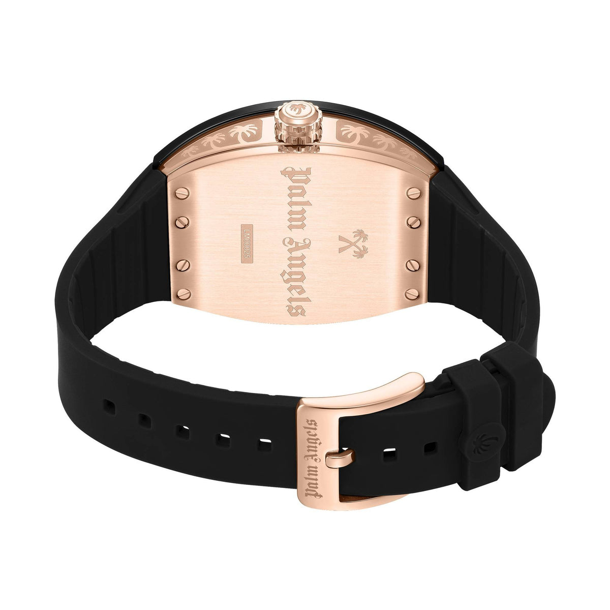 Palm Angels Armbanduhr Damen Alta Schwarz Roségold PMWLM0002502