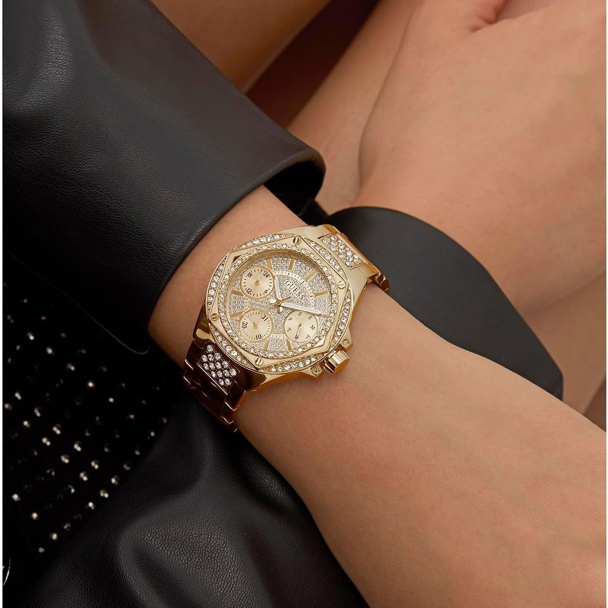 Guess Armbanduhr Damen Envy Analog Gold GW0878L2