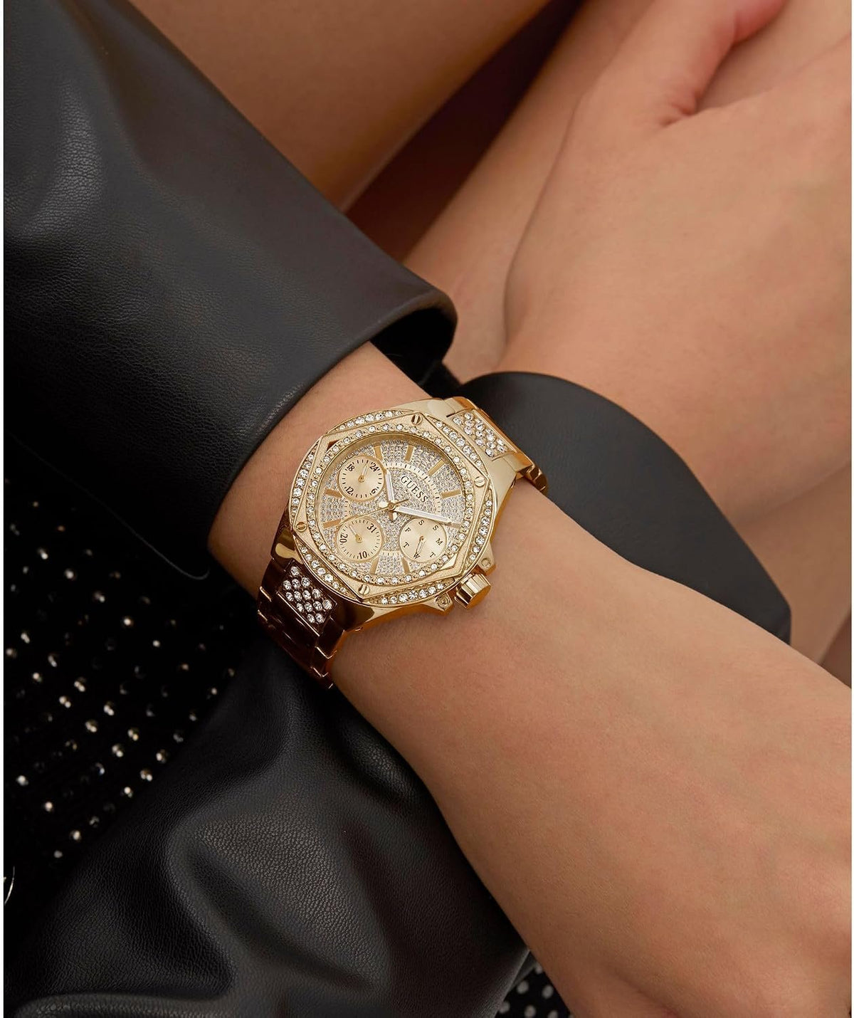 Guess Armbanduhr Damen Envy Analog Gold GW0878L2