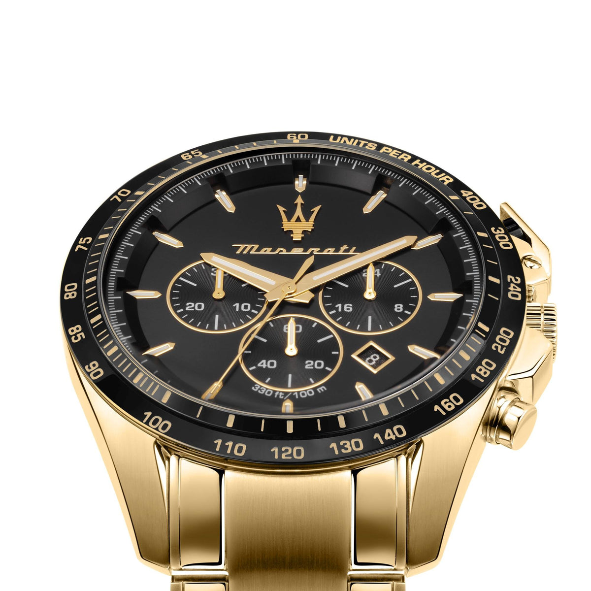 Maserati Herren Armbanduhr Traguardo 44 mm Chronograph & Datumsfenster Armband Stainless Steel R8873612041