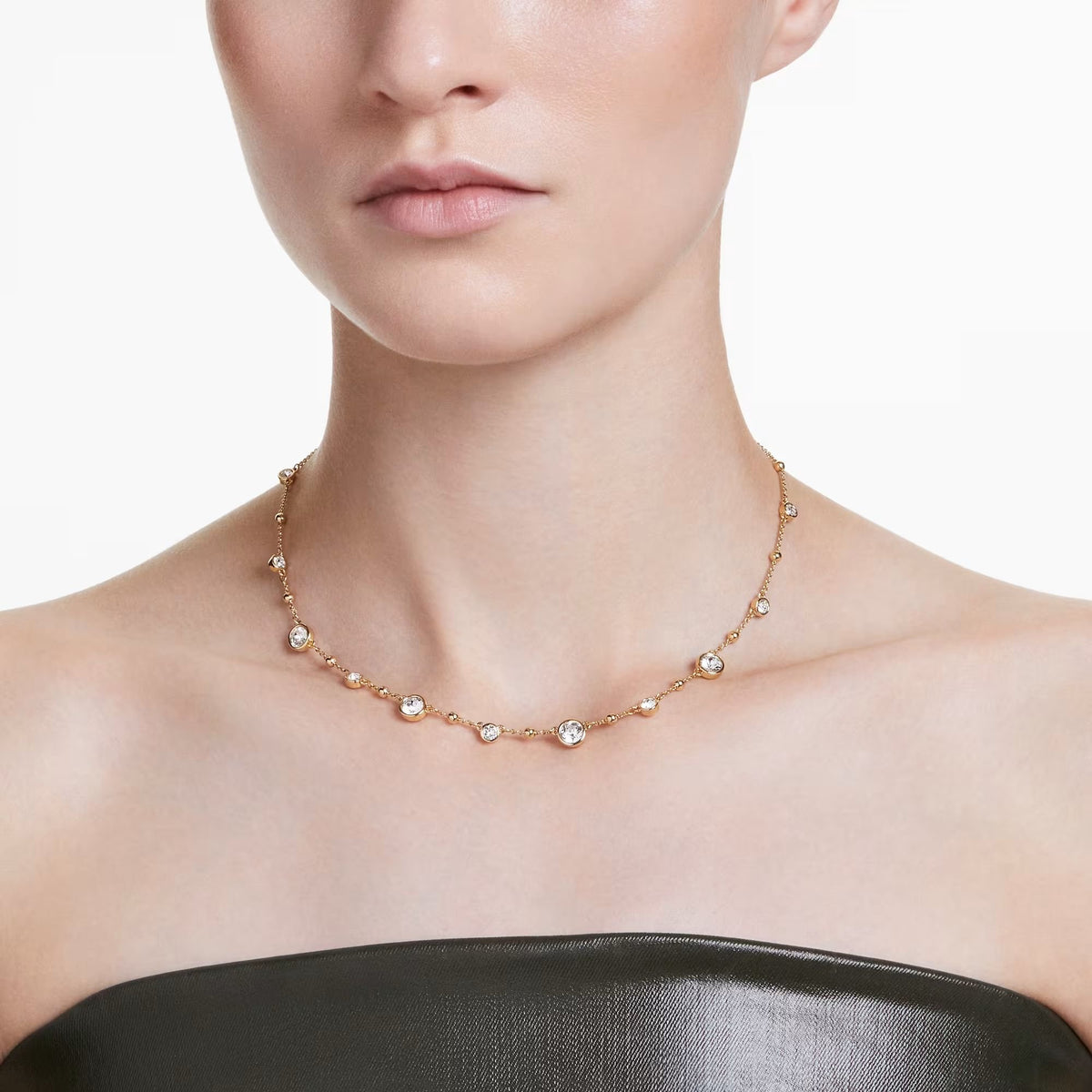 Swarovski Halskette Damen Imber all around weiß goldfarben 5680090