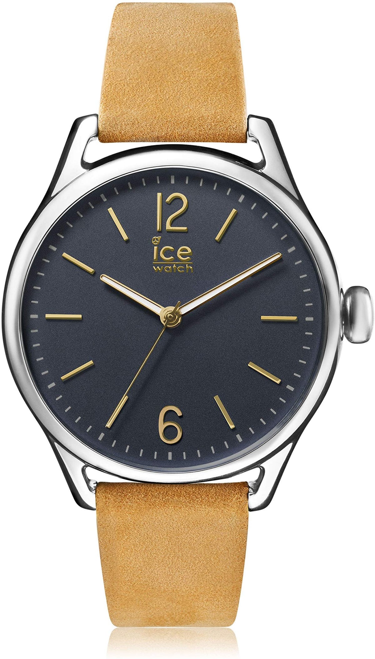 Ice-Watch - Ice Time Beige Blue - Beige Damenuhr mit Lederarmband - 013072 (Small)