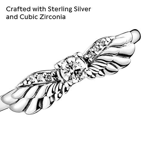 PANDORA Sparkling Wishbone Ring in Gold mit 14 Karat vergoldete Metalllegierung und Cubic Zirkonia Steinen Timeless Collection, Größe 52