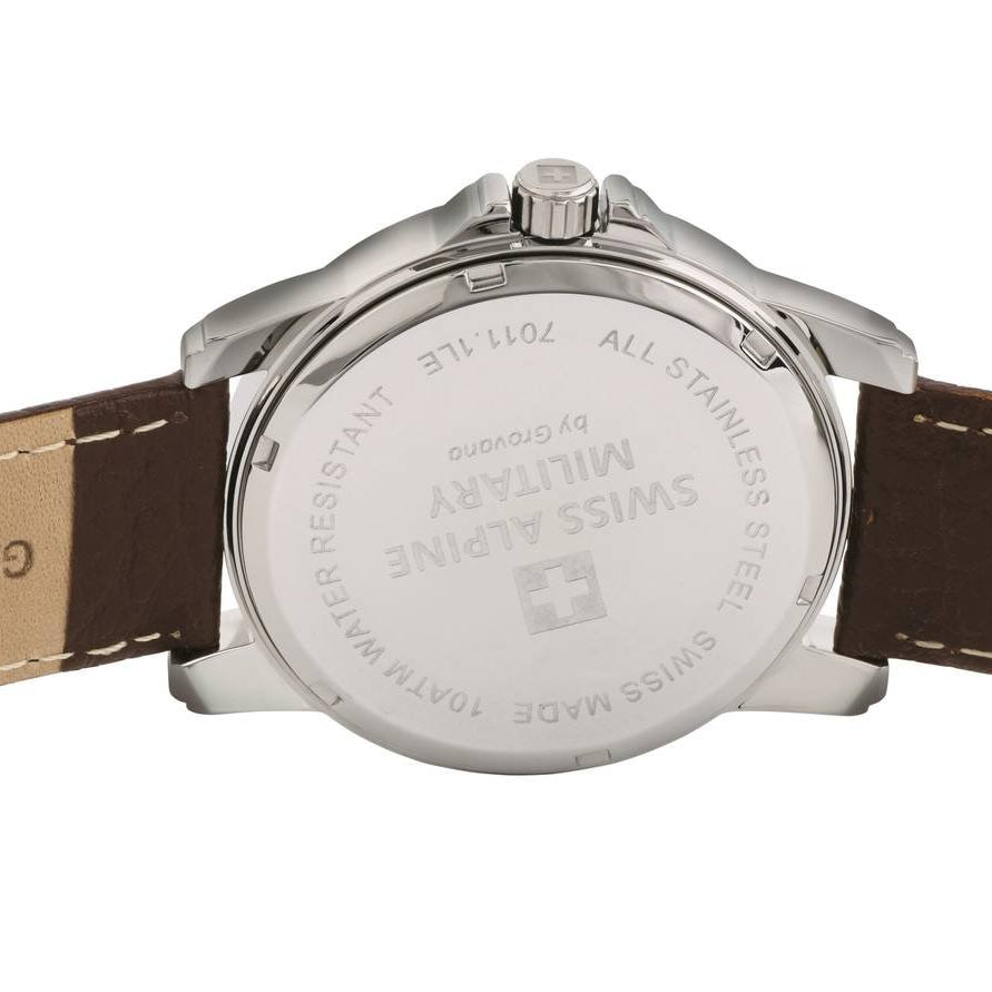 Swiss Alpine Military Herren Armbanduhr 40 mm Armband Leder 7011.1532