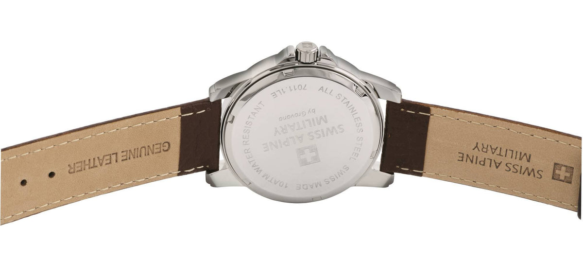 Swiss Alpine Military Herren Armbanduhr 40 mm Armband Leder 7011.1532