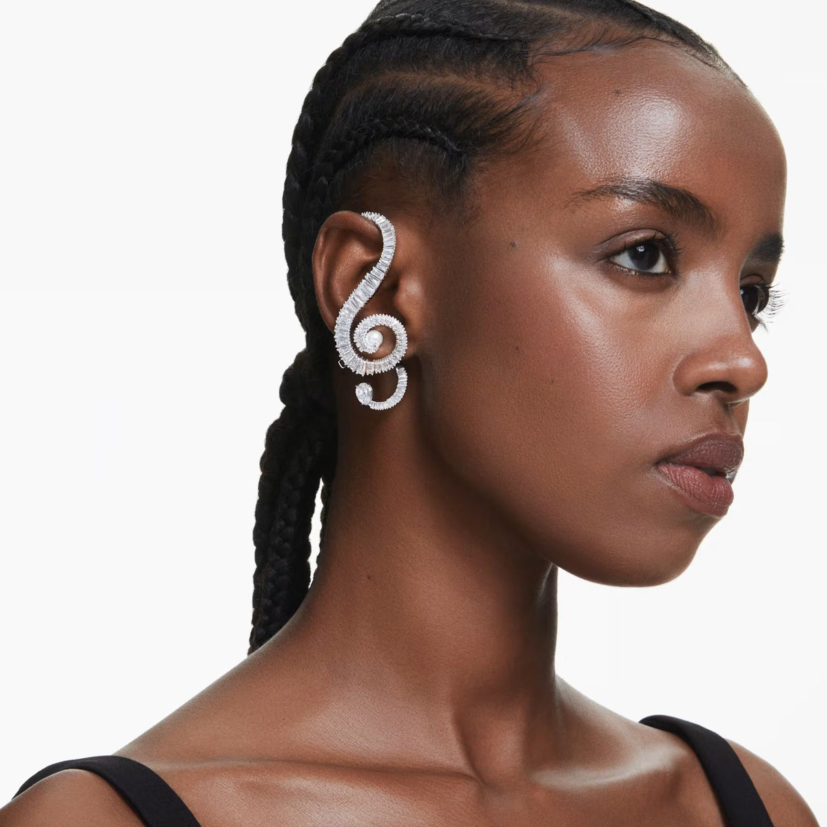 Swarovski Unisex Ariana Grande x Swarovski Ohrclips Music Note Weiß Rhodiniert 5720866