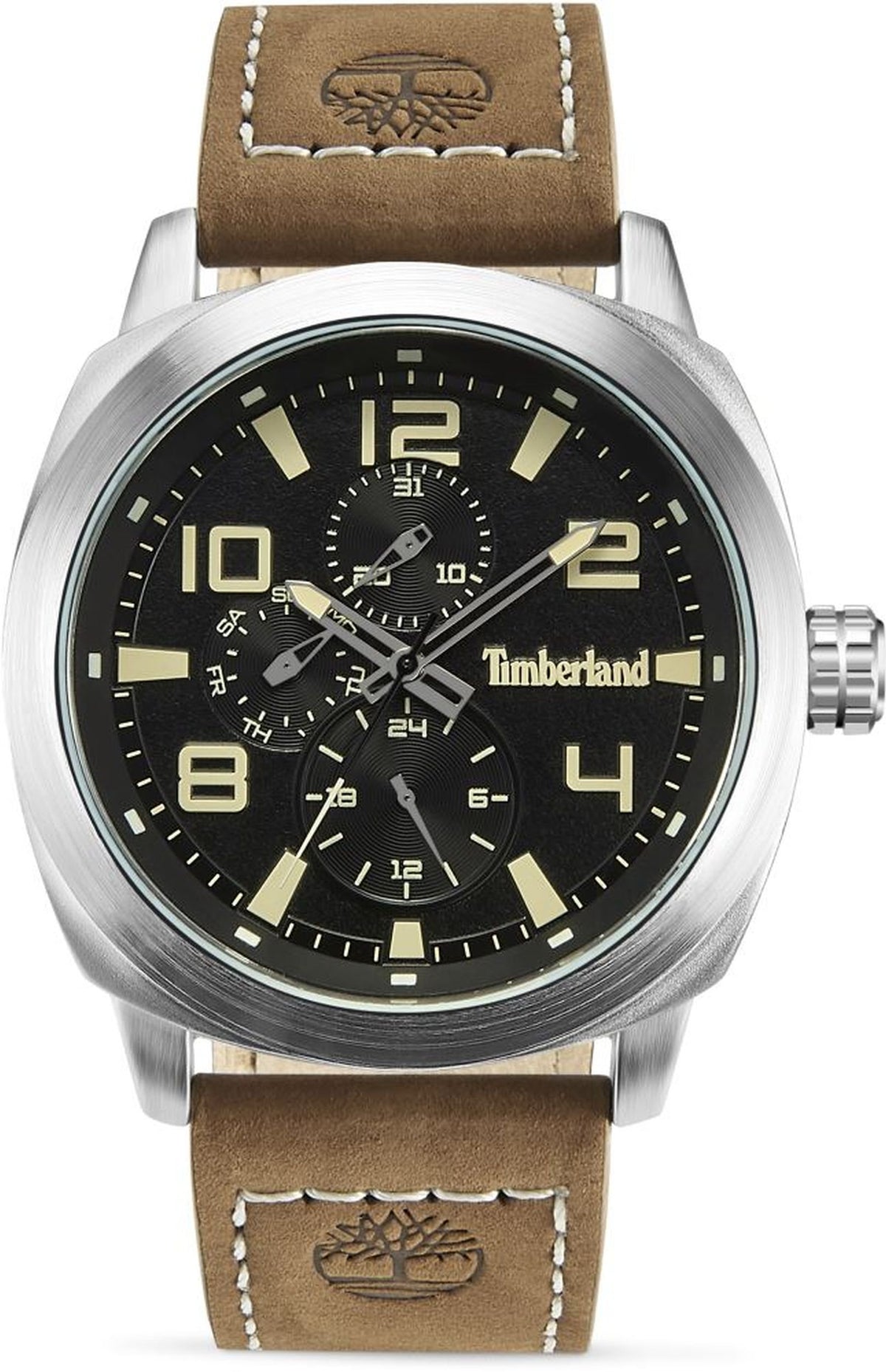 Timberland Analoguhr Herren Brantford-Z Silberfarben Schwarz Braun TDWGF9001702