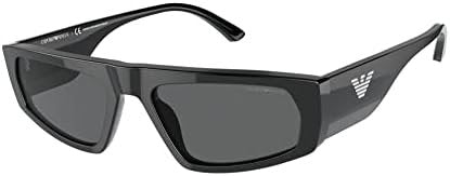 Emporio Armani Herren 0EA4168 brillenrahmen, Schwarz, Grau, 56/19/145