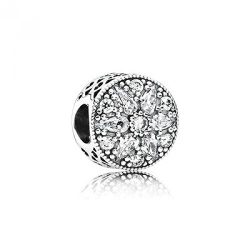 PANDORA Damen-Charm Strahlende Liebesblüte 925 Silber Zirkonia transparent - 791762CZ