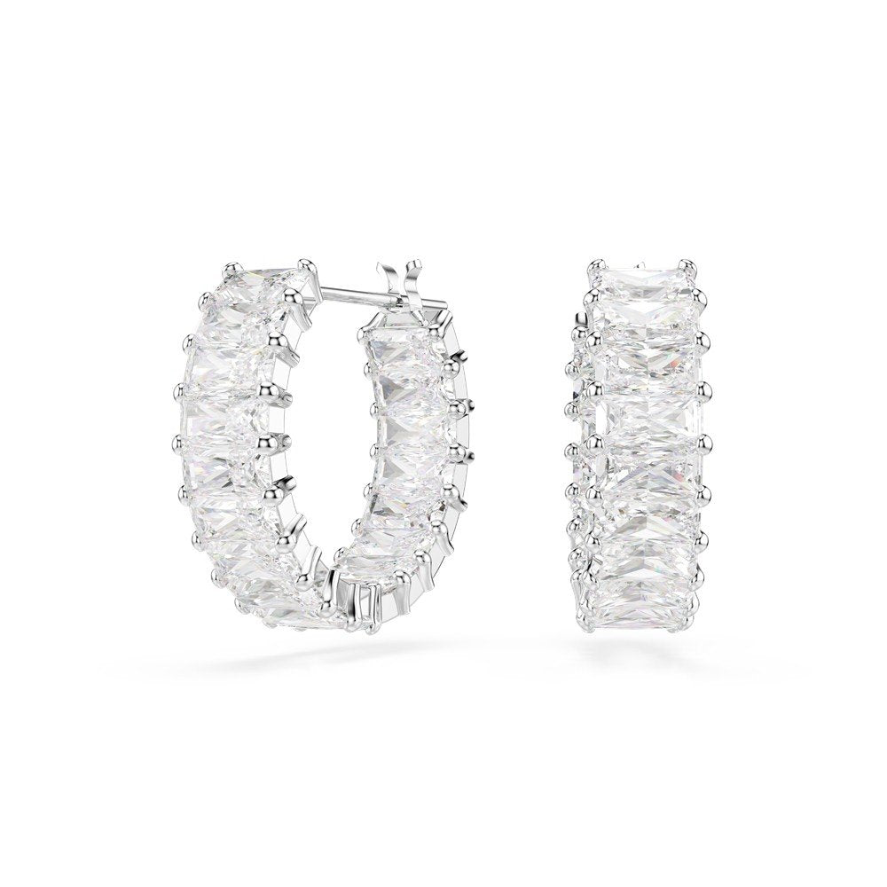 Swarovski MATRIX:OHRSTECKER MN HOOP WHITE/RHS 5733397