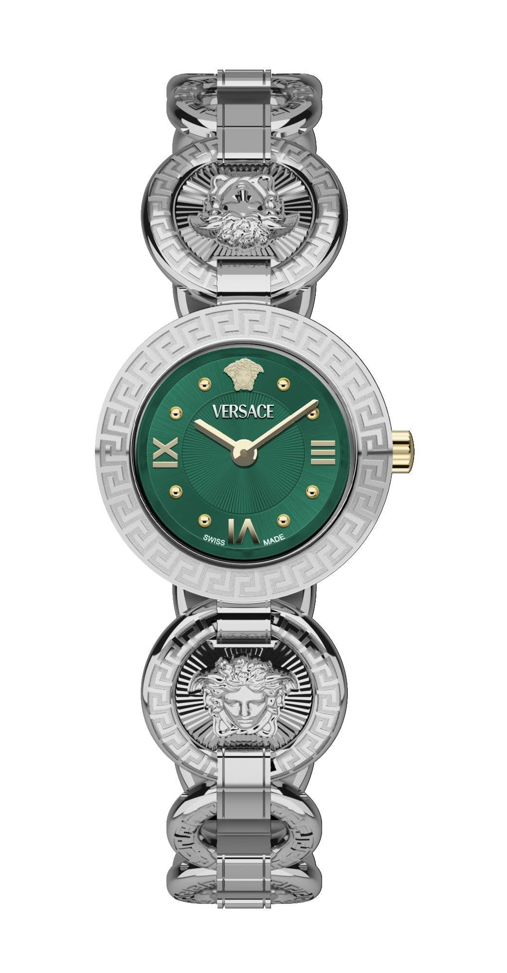 Versace Damen Armbanduhr Greca Jewel Grün VEWCA0224