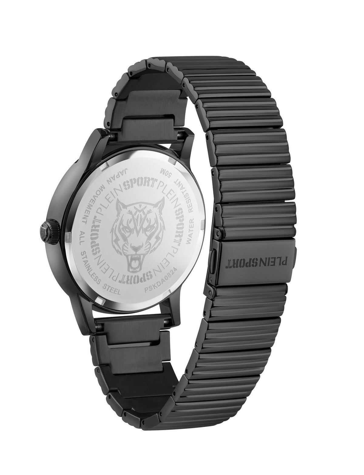 Plein Sport Unisex Uhr Iron Tiger PSKDA0824 Schwarz Edelstahl 44 mm