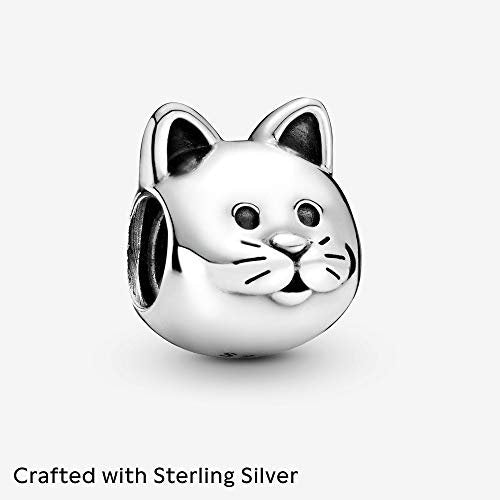 PANDORA Kätzchen Charm Sterling-Silber 10 x 11,5 x 9,8 mm (T/H/B)