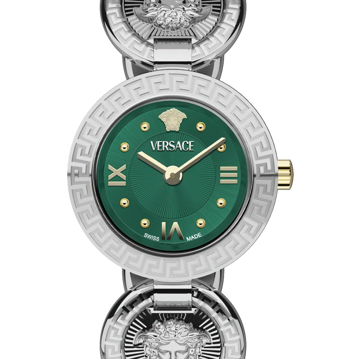 Versace Damen Armbanduhr Greca Jewel Grün VEWCA0224