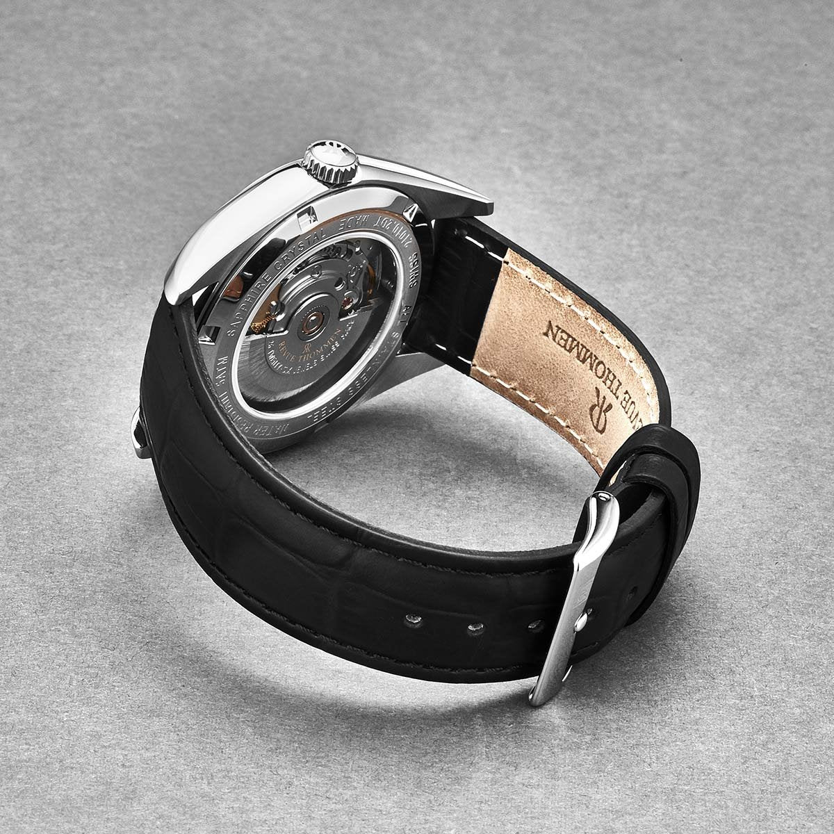 Revue Thommen Herren-Automatikuhr 'Heritage' Zifferblatt braun, schwarzem Lederarmband, 21010-2539