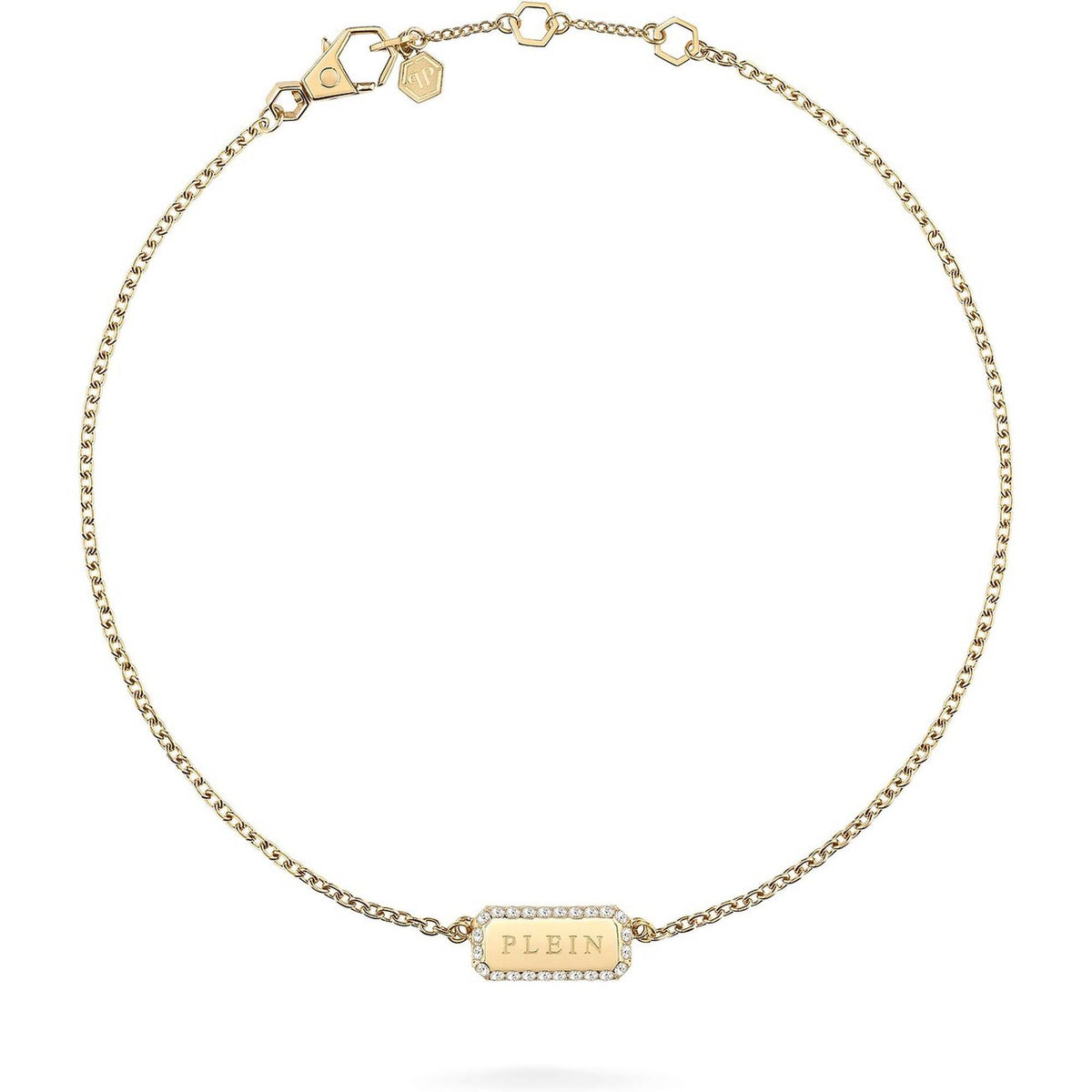 Philipp Plein Damen Halskette Gold Edelstahl TAG 40 cm PJQEA10NU
