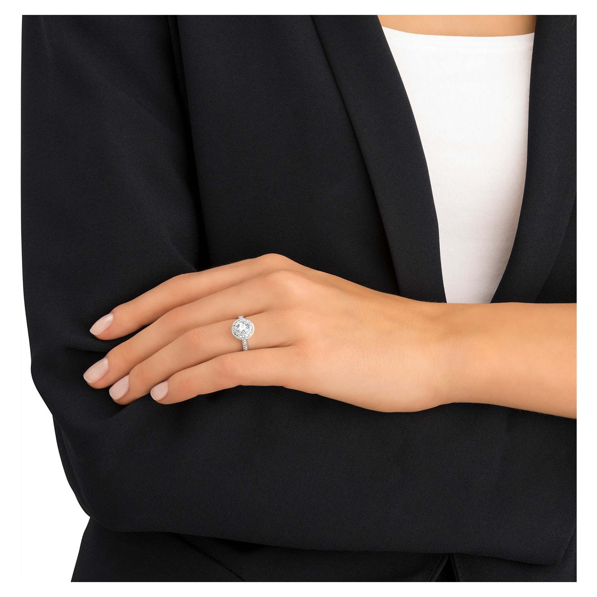 Swarovski Ring Damen Nirvana Weiß Silberfarben Größe 52 1081949