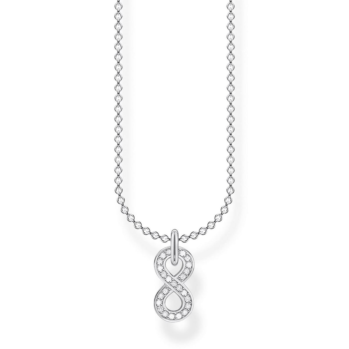 Thomas Sabo Damen Halskette mit Anhänger Infinity-of-Love 925 Sterlingsilber Zirkonia KE2067-051-14-L45v