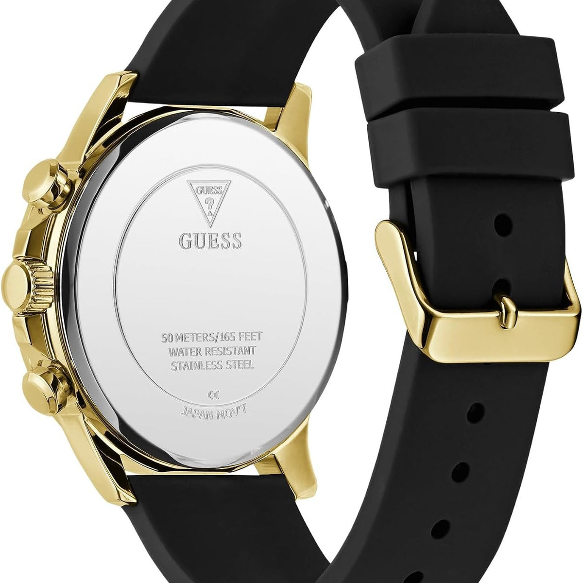 Guess Armbanduhr Herren Walker Multifunktion Gold Schwarz GW0913G2
