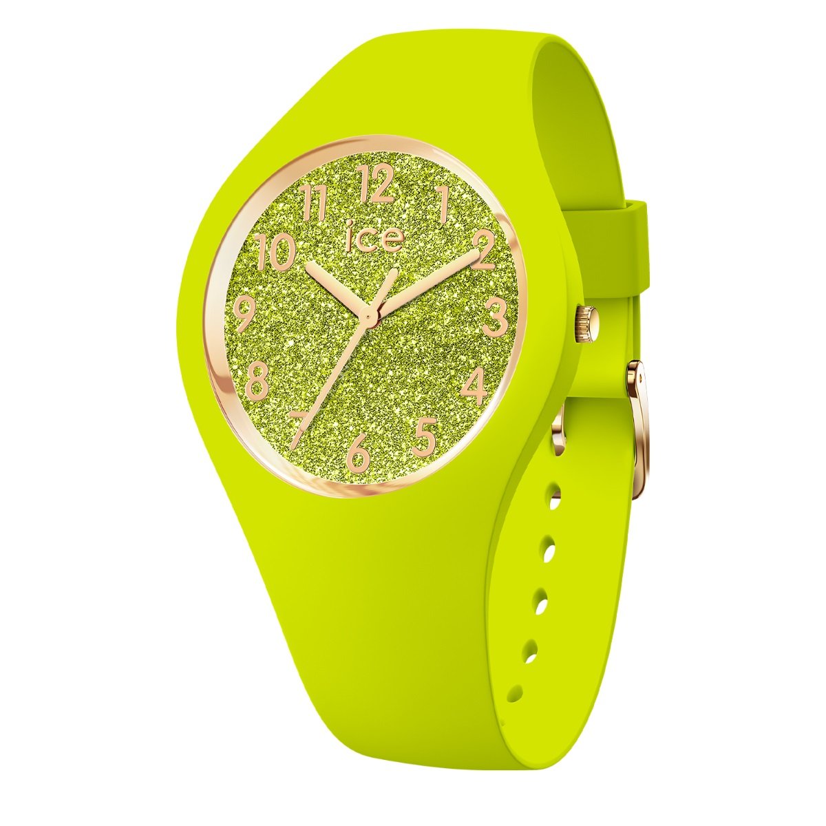 Ice-Watch Armbanduhr ICE glitter - Neon lime - Small - 3H 021225