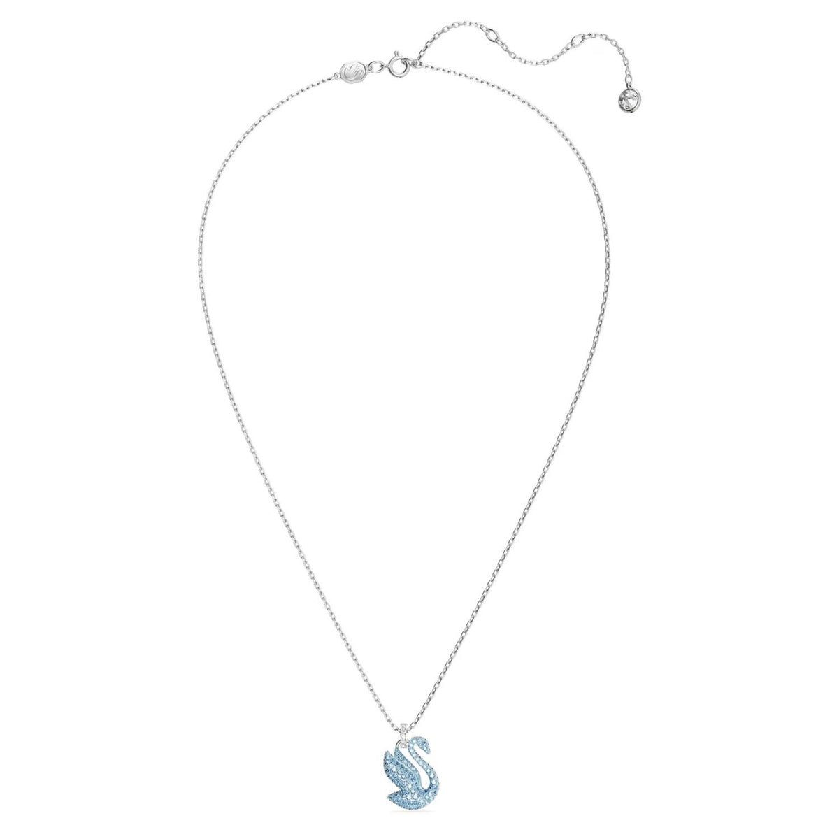 SWAROVSKI Damen Anhänger Schwan Blau Rhodiniert SWAN 5660594