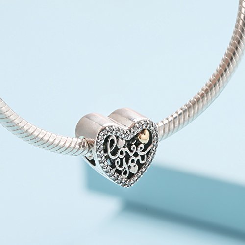 Pandora Bead Silber Herz Zirkone Frauen 792037CZ