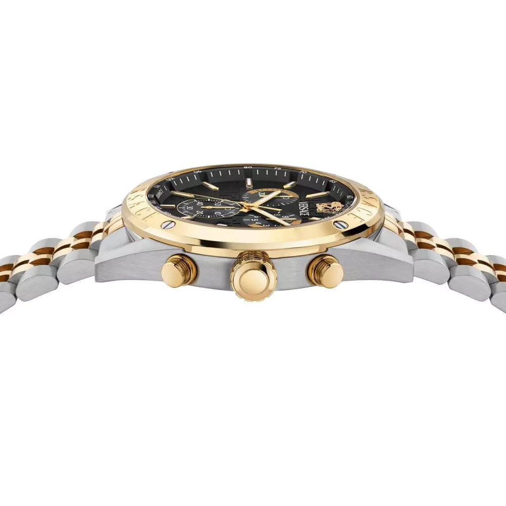 Versace Uhr Herren Chronograph Athletics Chrono Silber/Gold/Schwarz VEKJA0525
