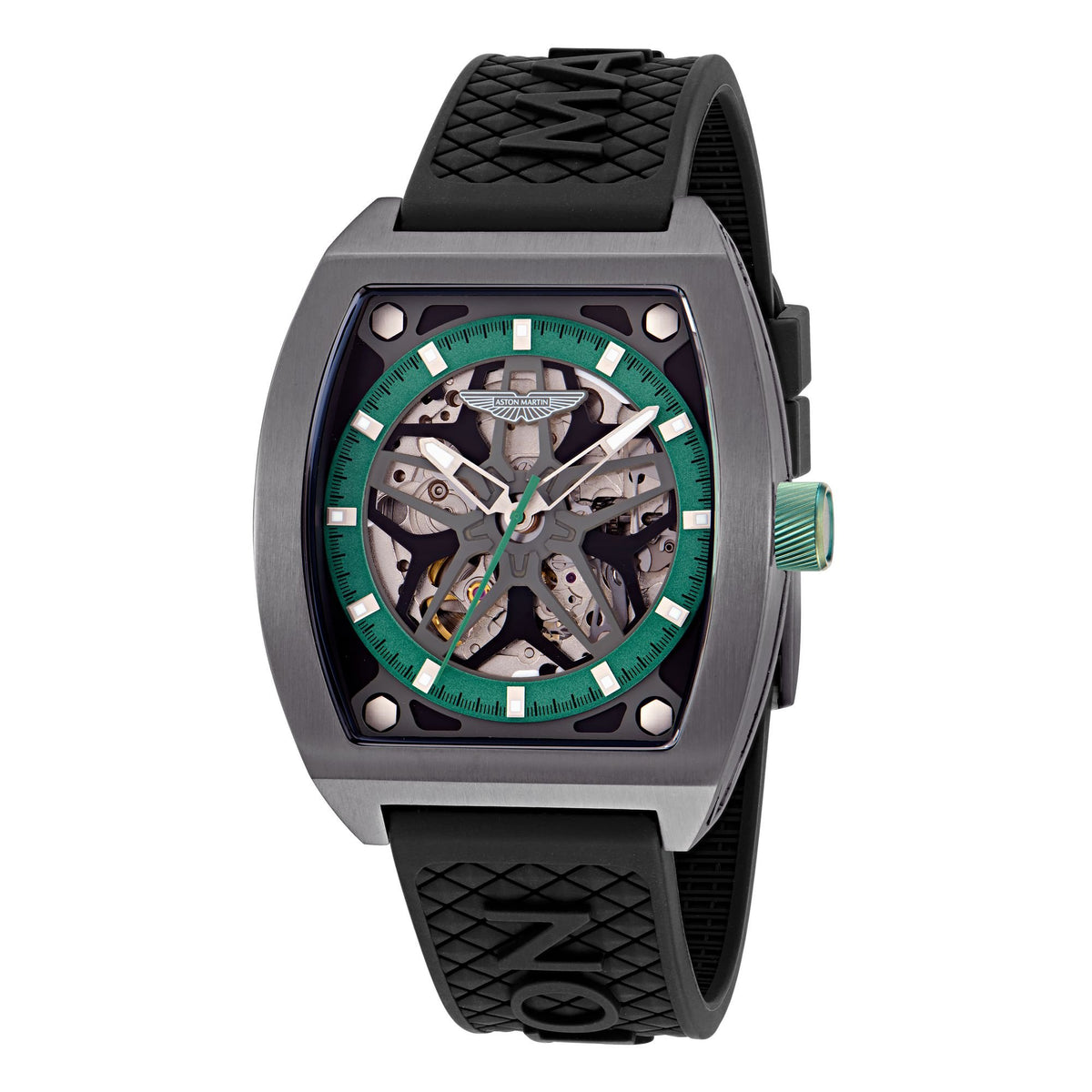 Aston Martin AML Thrill MTRT1F502 Herren Automatik 41 mm Grün/Silikonband