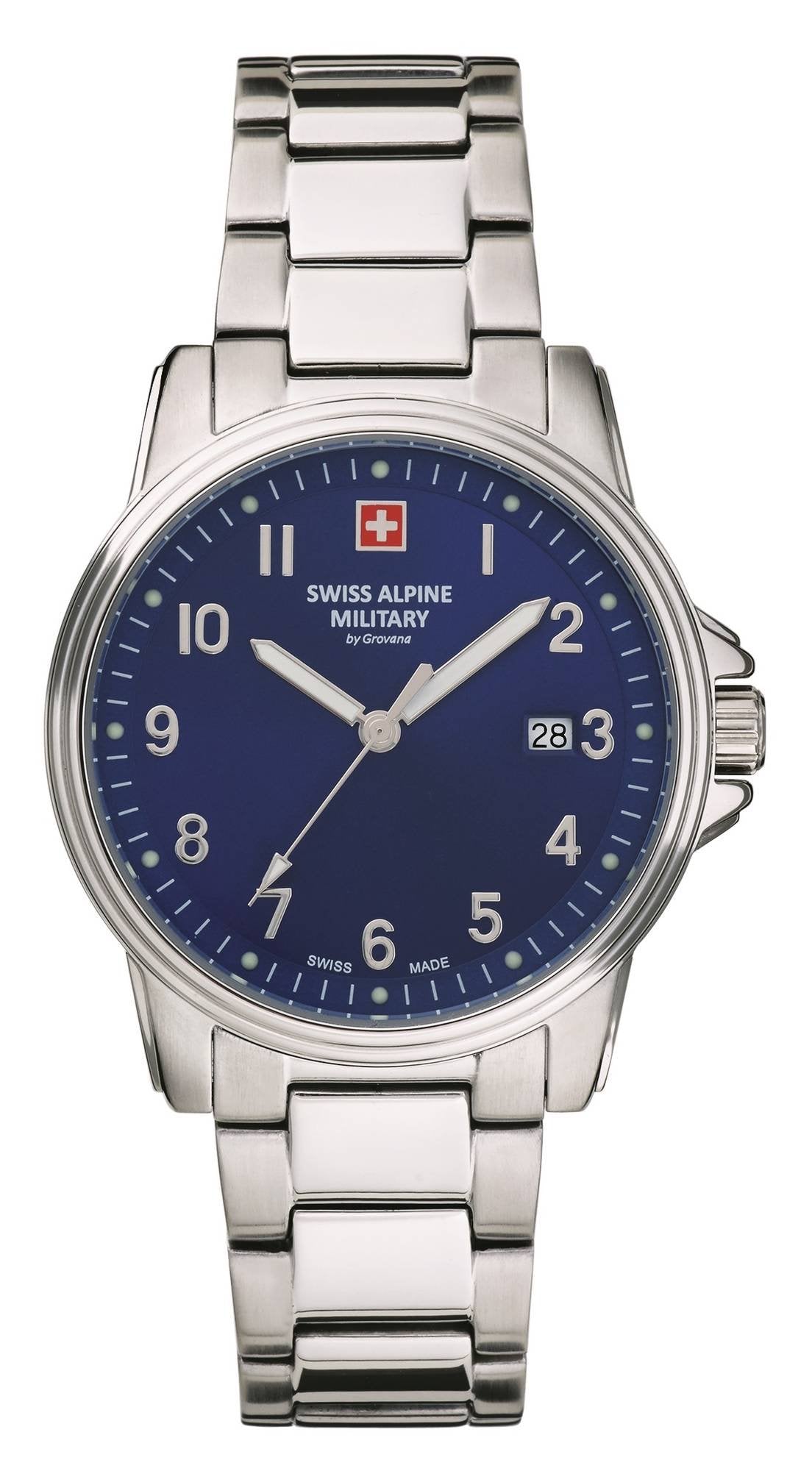 Swiss Alpine Military Herren Armbanduhr 40 mm Armband Edelstahl 7011.1135