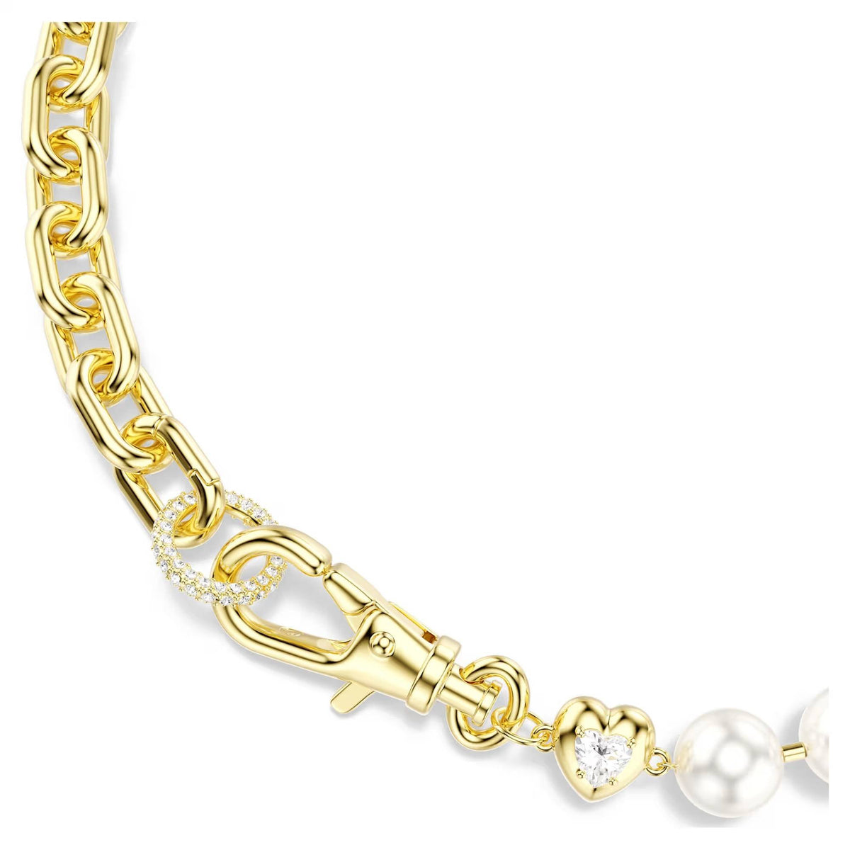 Swarovski Halskette Damen Idyllia Kristallperle Weiß Goldlegierungsschicht 5743993