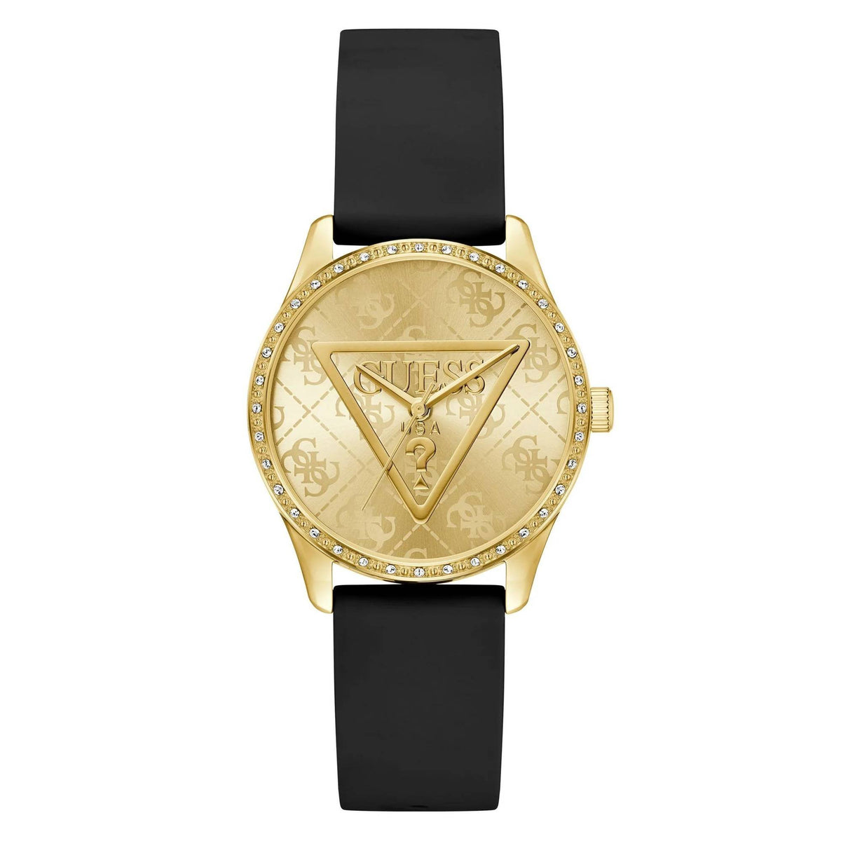 Guess Damenuhr Ladies Black Gold Tone Analog Watch Bicolor GW0942L2
